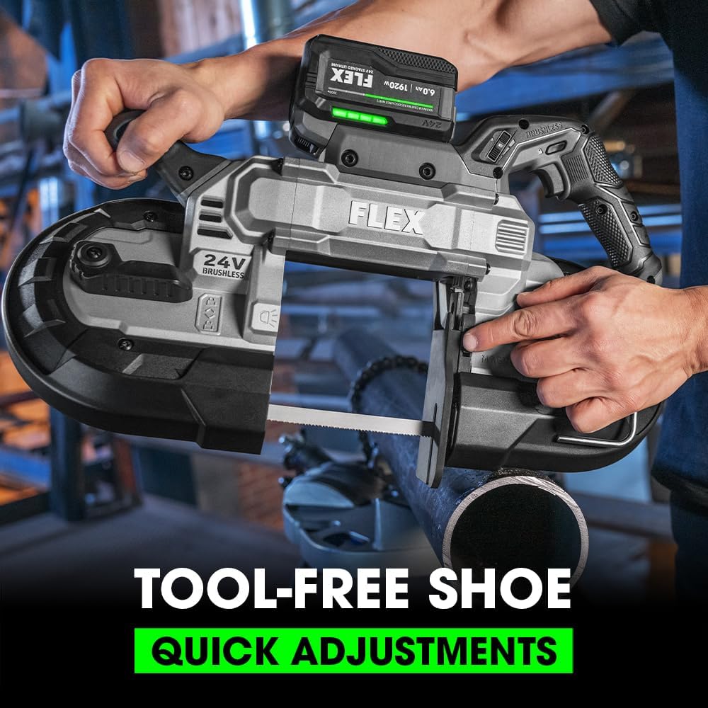 FLEX 24V Brushless Cordless 5-Inch Deep Cut Band Saw Tool Only, Battery and Charger Not Included - FX2351-Z