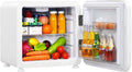 COSTWAY 1.6 Cu.ft Mini Fridge, Compact Refrigerator with Auto Defrost, Single Reversible Door, Adjustable Thermostat for Office, Dorm, Bedroom, Apartment (White)