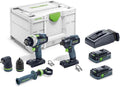 Festool 577616 Impact Driver and Drill set TID 18 HPC I-Set TPC 18/4 18V 4.0 Ah