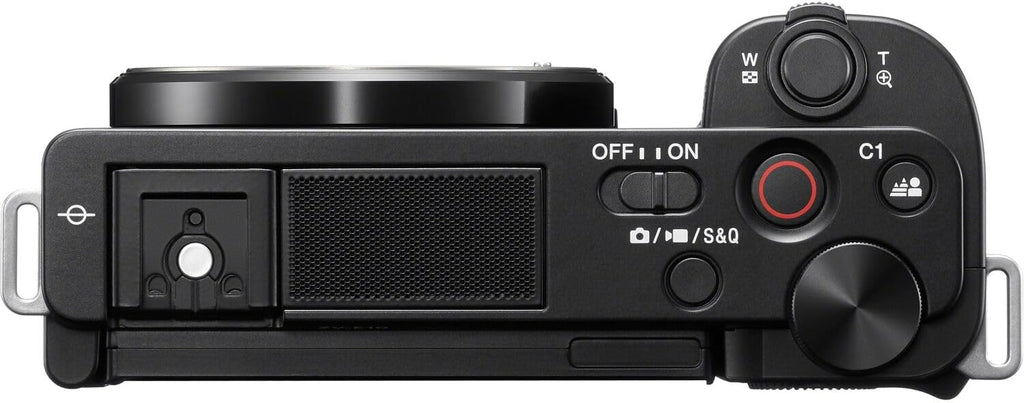 Sony ZV-E10 Mirrorless Camera Kit with 16-50mm II Power Zoom Lens (Black) | APS-C Sensor | Compact Creator Tool + 64GB Card + Bag + Card Reader + HDMI Cable + Flex Tripod + Hand Strap + More