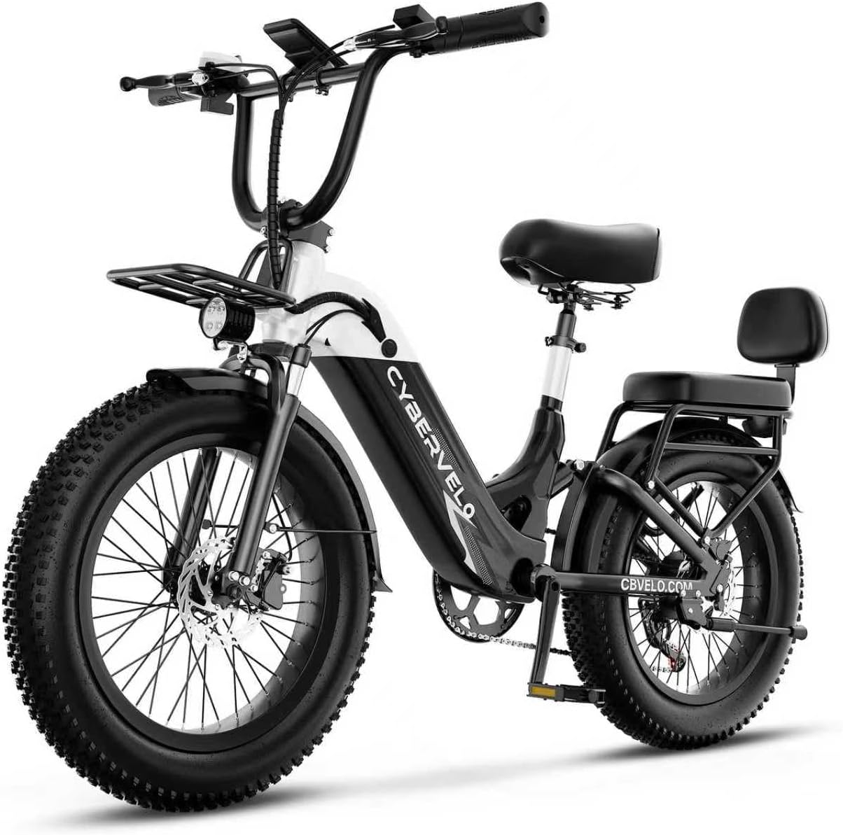 Cybervelo 1000W Folding Electric Bike,48V 20.8AH Removable Battery EBike,30+MPH,80 Miles Max Range Electric Bike for Adults, 20' Fat Tire Foldable ebike, Adult Electric Bikes for Commute All Terrain
