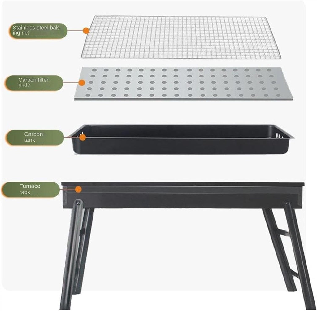 Portable Charcoal Grill Portable Charcoal Grill Foldable Grill Outdoor for Travel Camping BBQ Grill Stainless Steel BBQ Grill for Outdoor