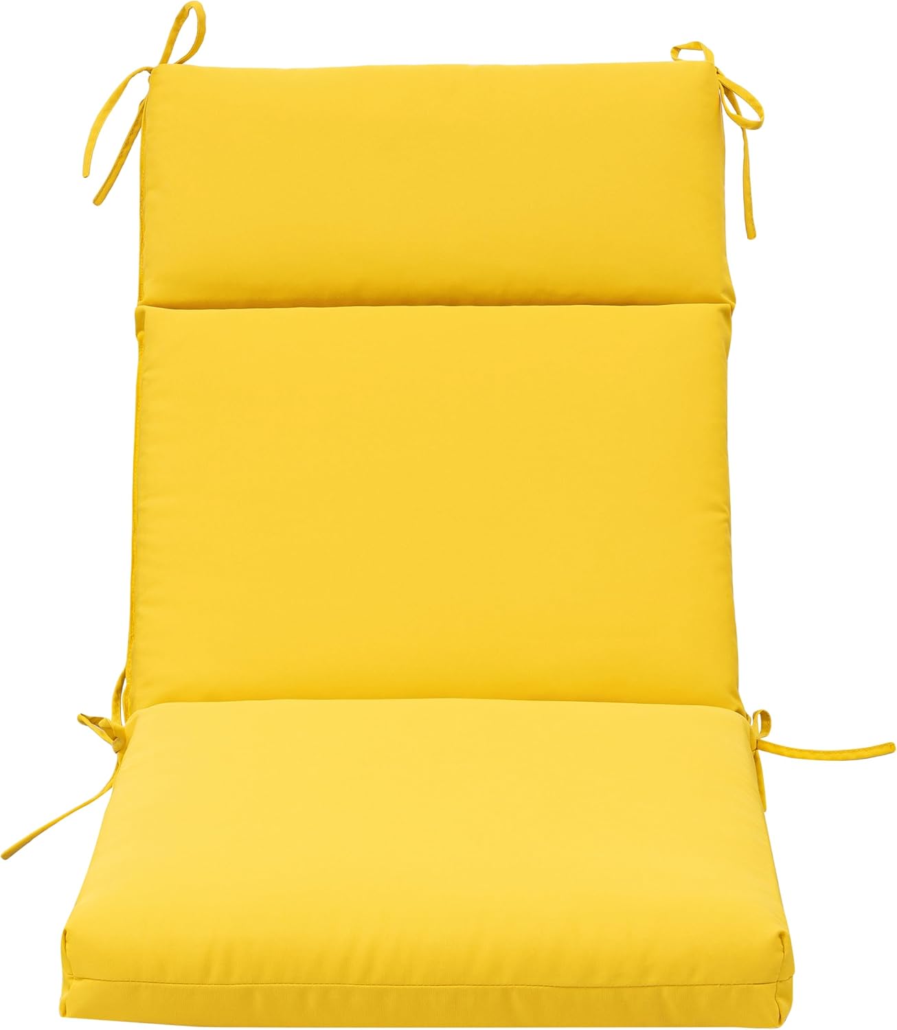 QILLOWAY High Back Outdoor Dining Chair Cushions Set of 4, Weather Resistant Foam Patio Chair Cushions,Yellow