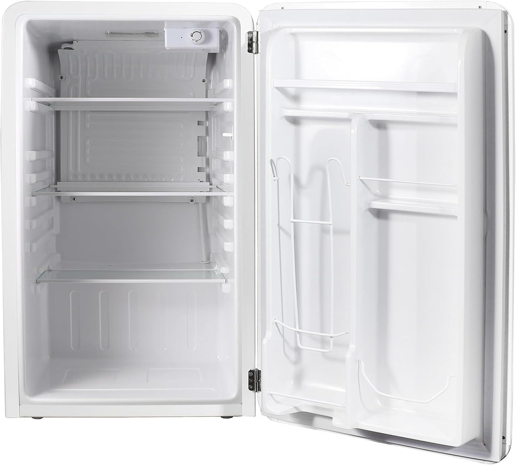Magic Chef 17.5 in. 3.2 cu.ft. Retro Mini Refrigerator in White, without Freezer