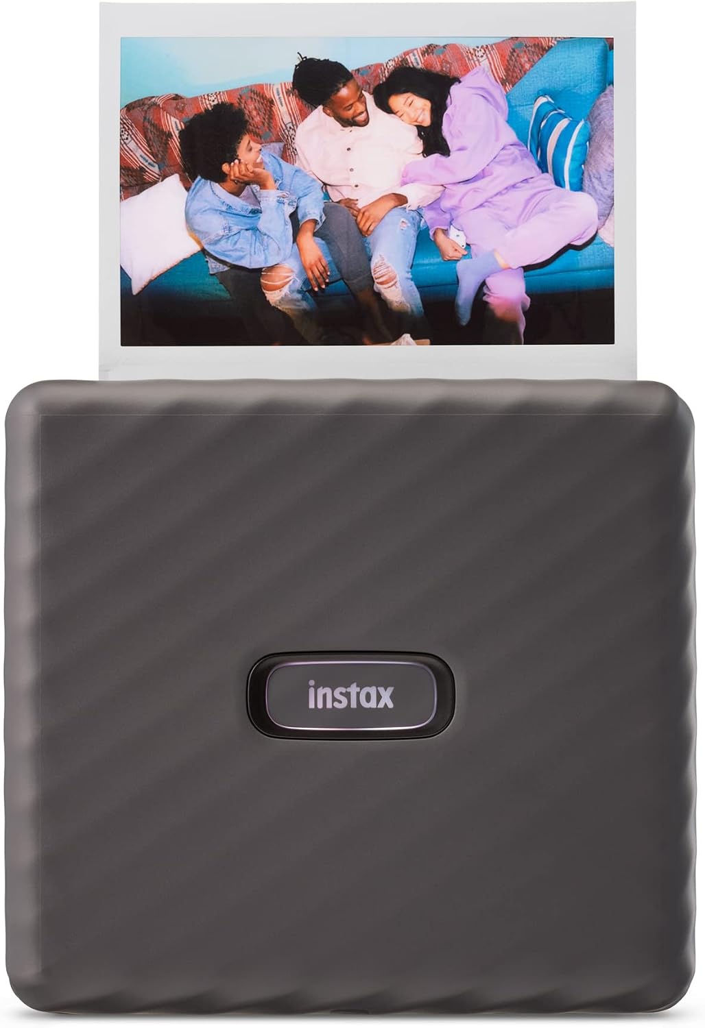 Fujifilm Instax Link Wide Photo Printer, Mini, Wireless Bluetooth, Portable, Compact, and Lightweight Polaroid Picture Printer, Compatible with iPhone iOS and Android Devices - Mocha Gray (Renewed)