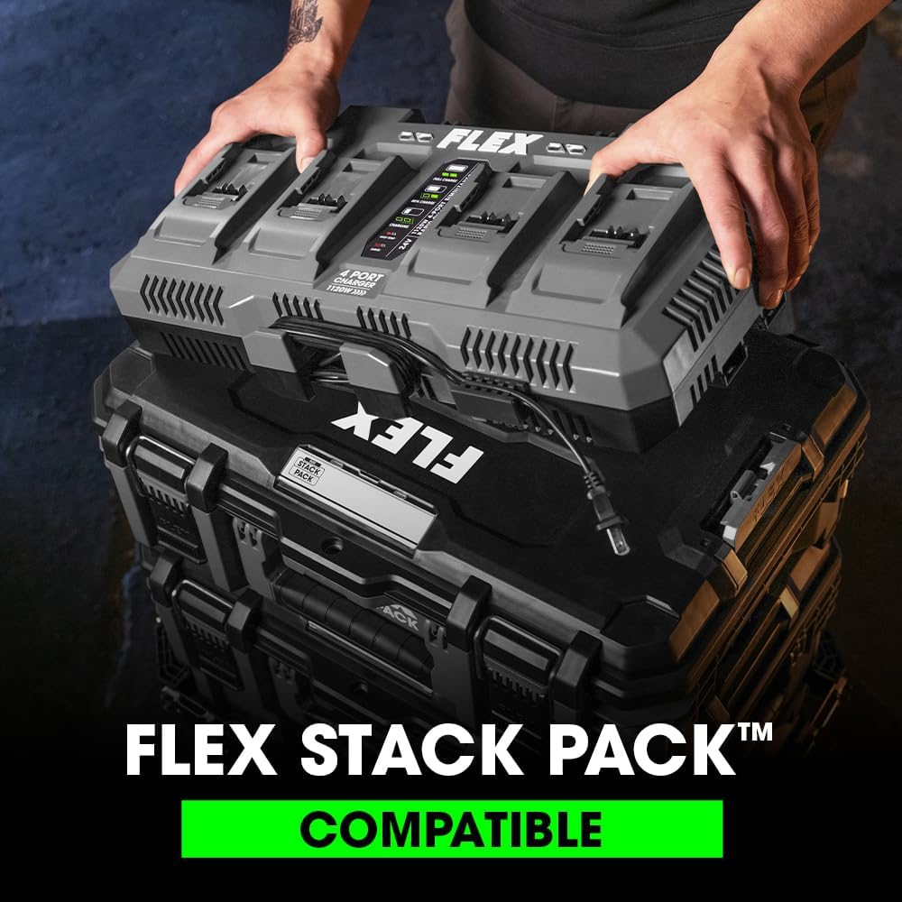 FLEX 24V 1120W 4-Port Simultaneous Lithium-Ion Battery Rapid Charger (280W Per Port) - FX0451-Z