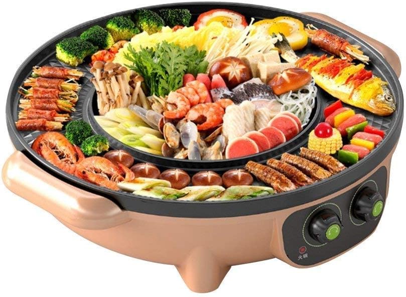 Barbecue Grill Multi-function Barbecue Pot, Electric Baking Pan, Electric Hot Pot, One-pot Grill, Korean Barbecue Hot Pot