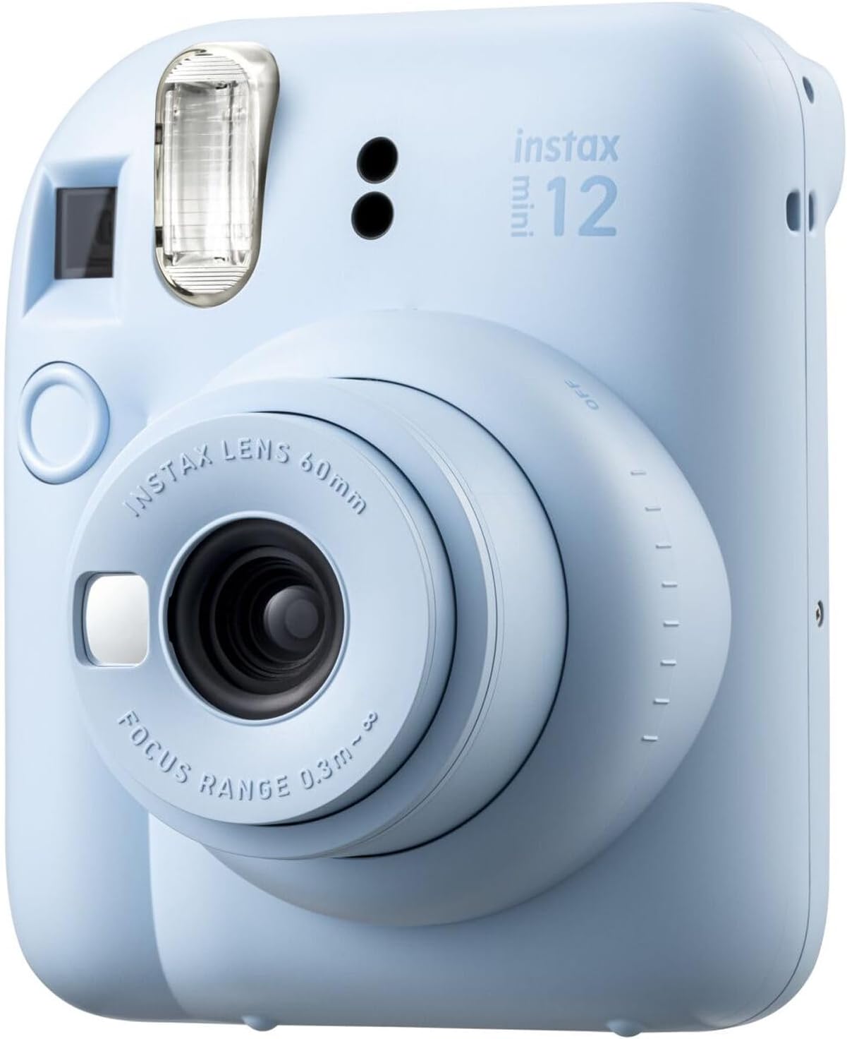 Fujifilm Instax Mini 12 Instant Camera Pastel Blue Bundle with Fuji Instax Mini Film Value Pack (40 Sheets) + Protective Carrying Case + Photo Album + Microfiber Cleaning Cloth