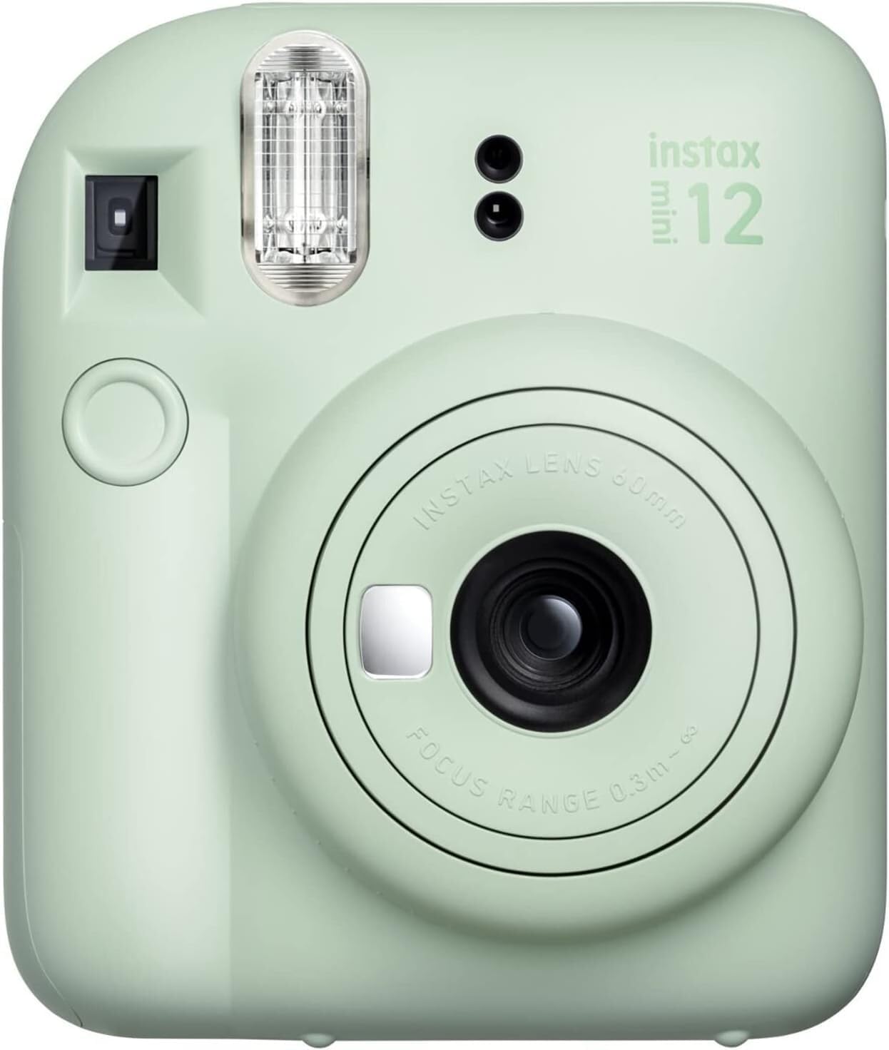 Fujifilm Instax Mini 12 Camera with Fujifilm Instant Mini Film (40 Sheets) Bundle with + Sunshine Photo Microfiber Cleaning Cloth (Mint Green)