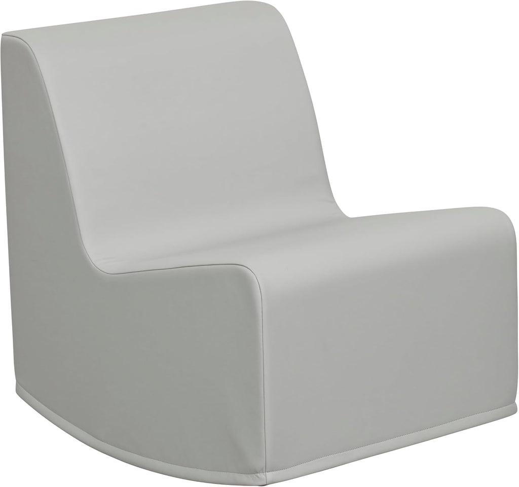 ECR4Kids SoftZone Contoured Rocking Chair, Flexible Seating, Grey