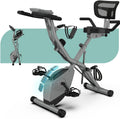 Indoor Exercise Bike Stationary Bikes for Home with 16-Level Magnetic Resistance, Lightweight Foldable Cycling Bike with 70% Pre-Assembled, 260 LBS Capacity, Flywheel of 5.5 LBS for Quiet Home Workout