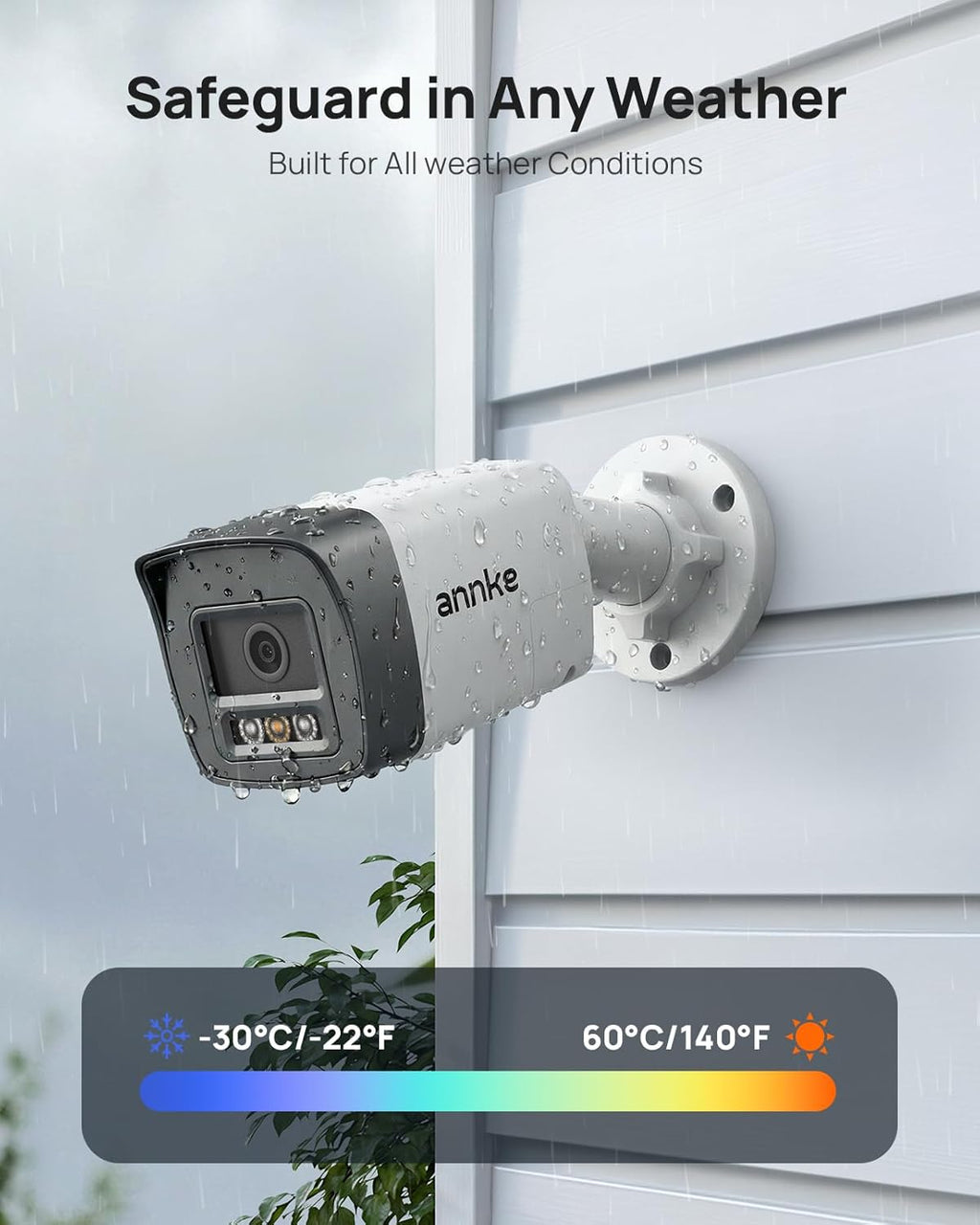 ANNKE H500 3K 5MP Poe Security Camera System, 8CH H.265+ NVR with 2TB HDD, 8pcs Wired Outdoor Bullet IP Camera with Red & Blue Light and Audio Alarm, Human/Vehicle Detection, Two-Way Audio, IP67