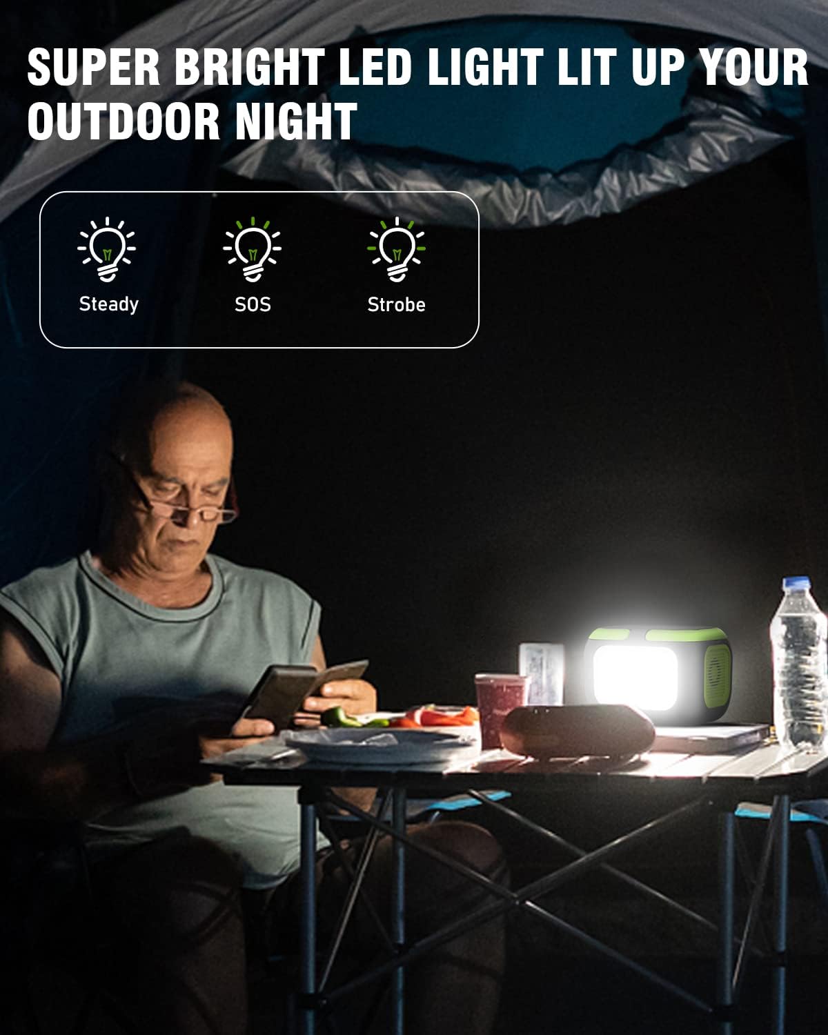 200W/42000mAh Portable Power Station with 100W Foldable Solar Panel 155WH Solar Generator Set for Outdoors Camping Home Emergency Travel Hunting Fishing
