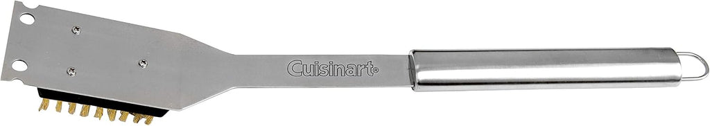 Cuisinart CEG-980 Outdoor Electric Grill with VersaStand & CCB-5014 BBQ Grill Cleaning Brush and Scraper, 16.5', Stainless Steel, 16. 5'