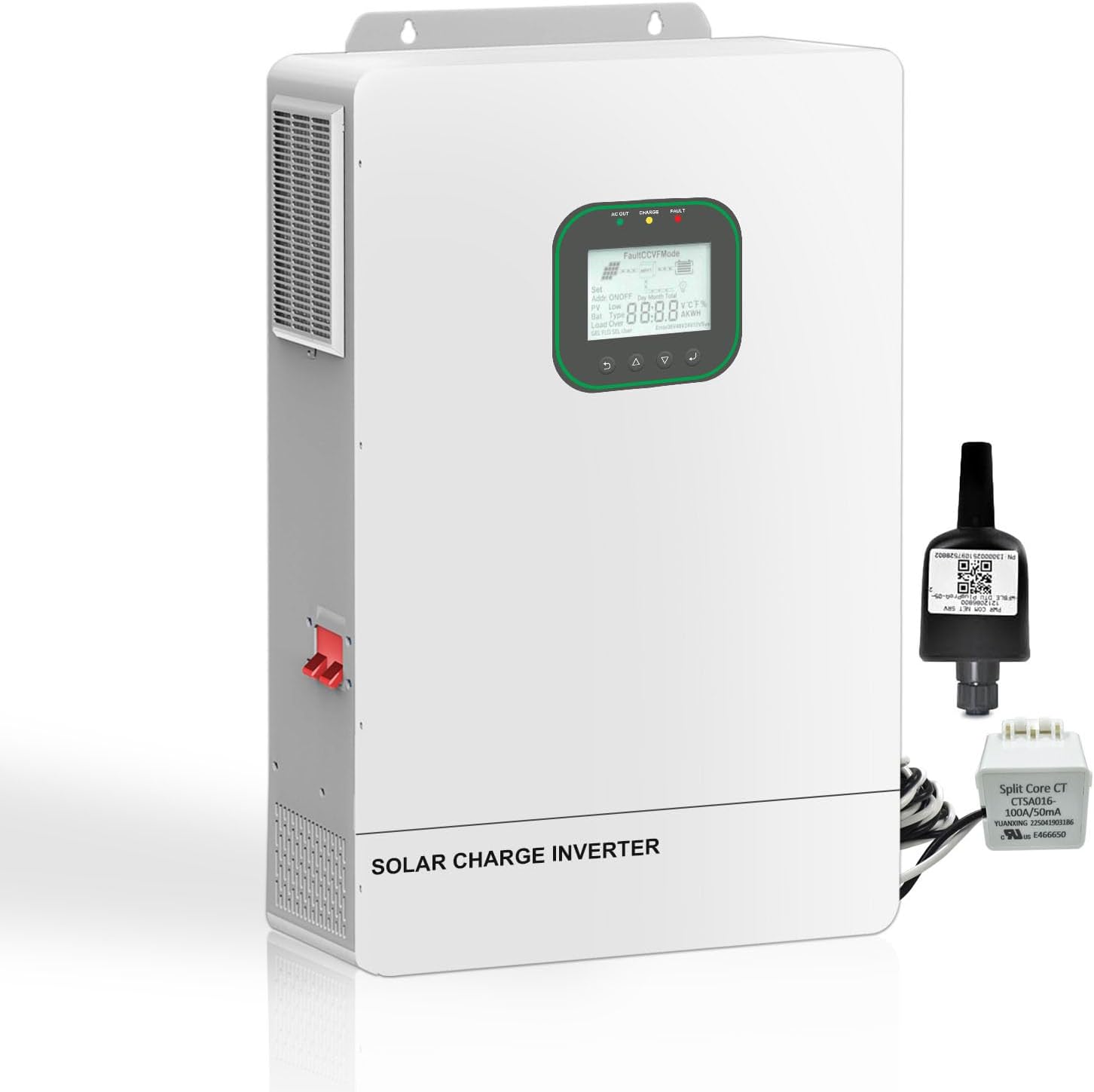 POWLAND 6500W Solar Hybrid Inverter with WiFi,Charger 48V DC to 120V AC Power Inverter,Built in 120A MPPT Charge Controller,Work with 48V Lead Acid/LiFePO4,Support Parallel up to 6 inverters