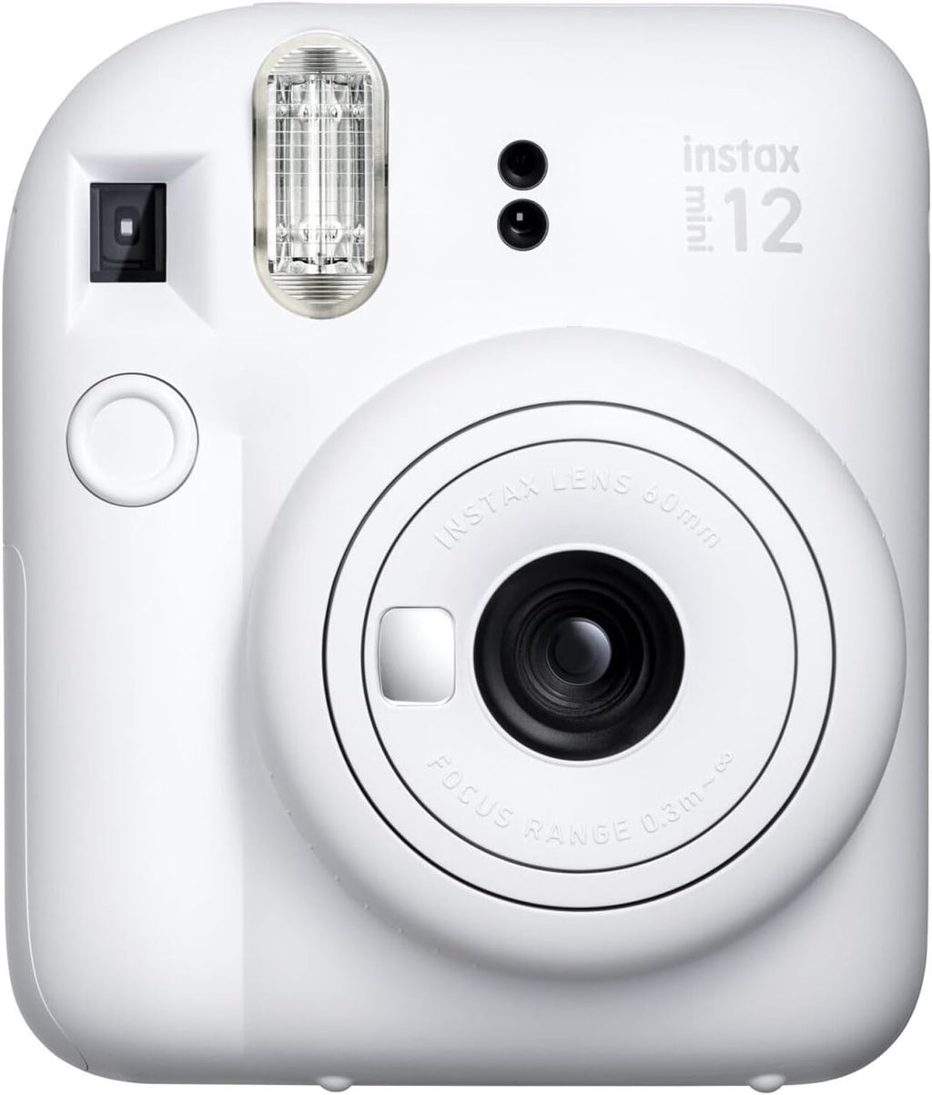 FUJIFILM INSTAX MINI 12 Instant Camera Clay White with Fuji Value Pack Instant Film - 60 Photo Sheets with Camera Case and Accessories Ideal Gift for Kids, Teenage Girl & Adults