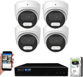 GW Security 8 Channel 12MP NVR 4K Security Camera System with 4 x 8MP PoE Spotlight Color Night Vision Outdoor/Indoor Microphone Turret Cameras, Smart AI Human/Vehicle Detection