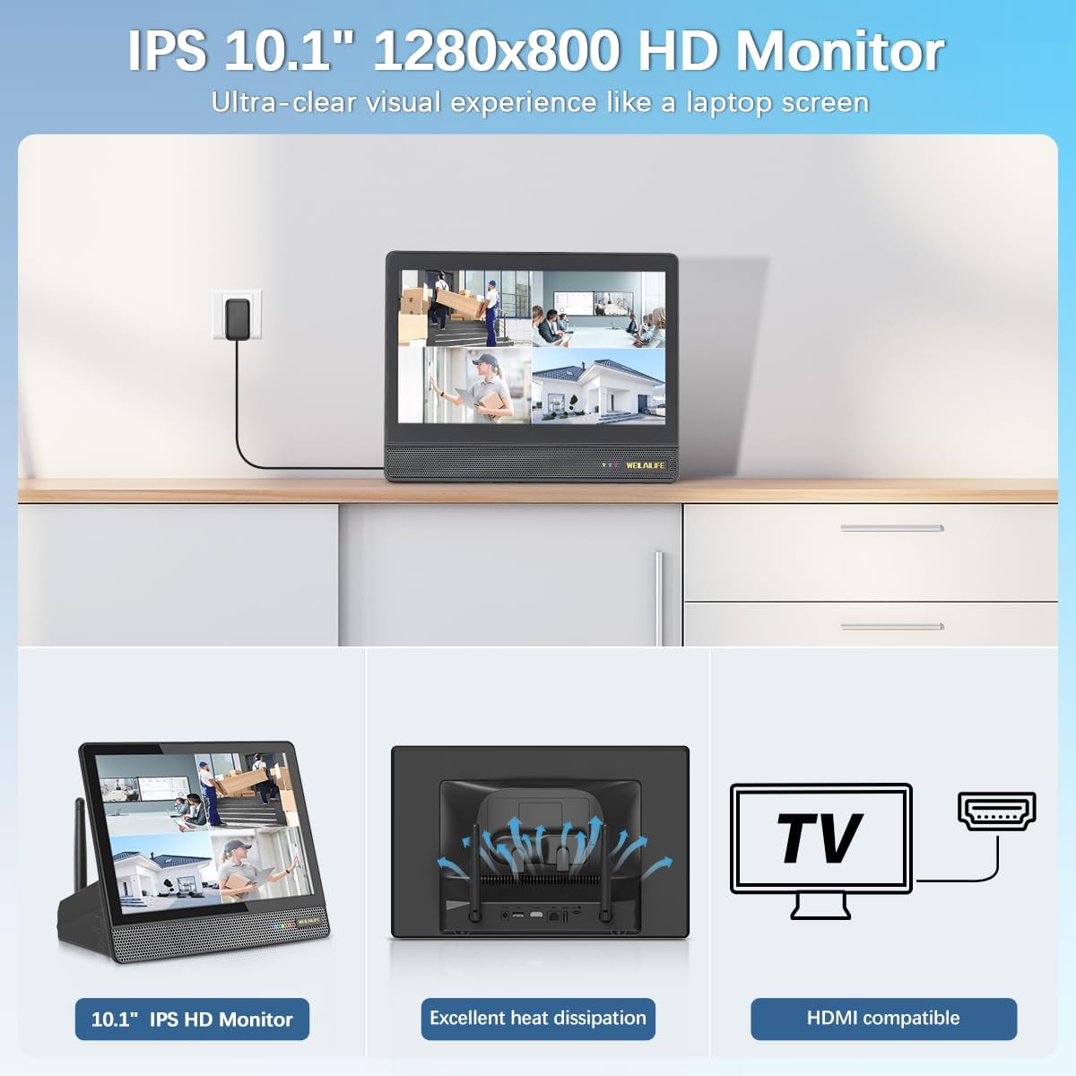 【All-in-One Security System】 Outdoor Wireless Security Camera System, Home Video Surveillance & Security Cameras Systems, WiFi Video Surveillance