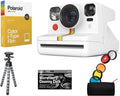 Bundle of Polaroid Now R Plus Generation 2 Bluetooth Connected I-Type Instant Film Camera (White) + Table Tripod + Pack of Film + Microfiber Cloth