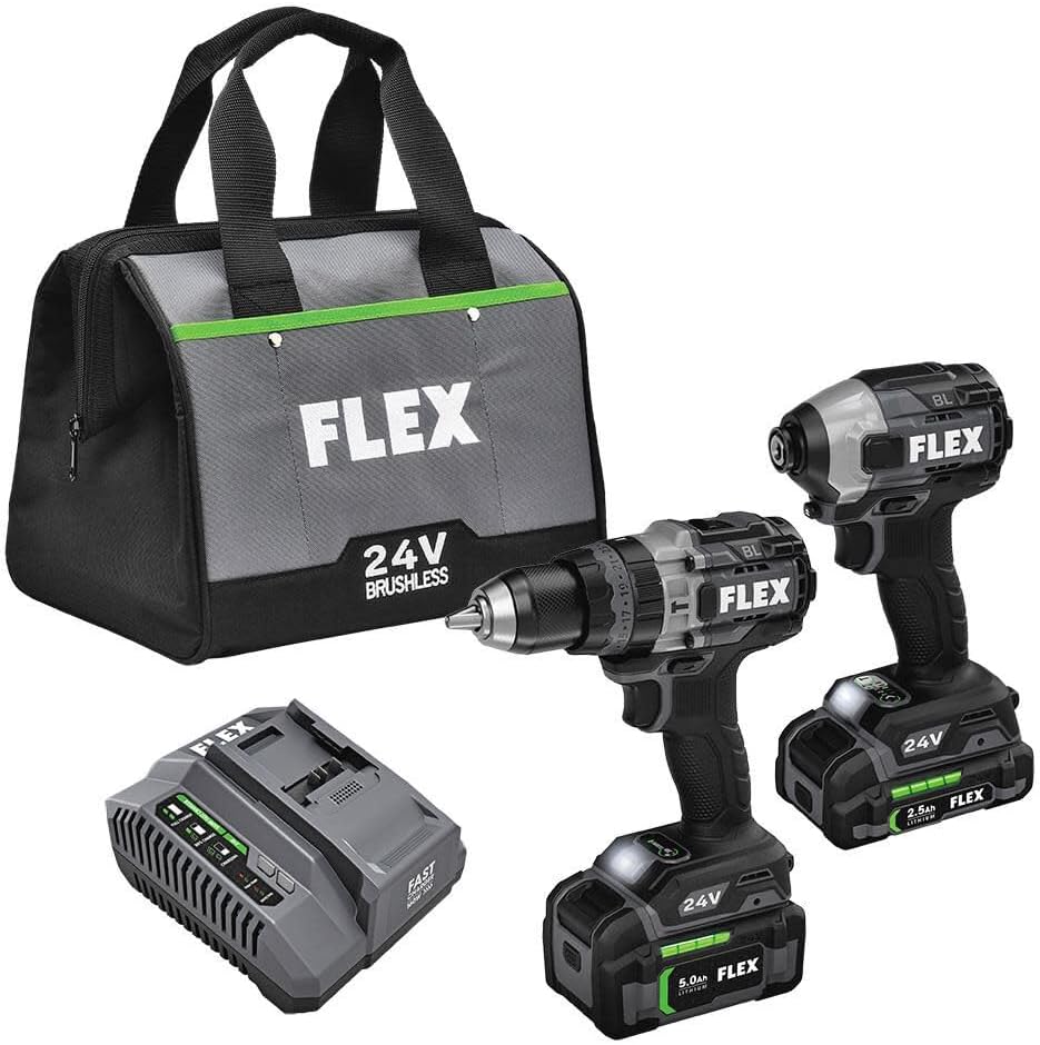 2 Tool Combo Kit,Hammer Drill w/Turbo Mode & Impact Drvr