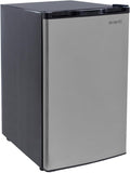 Avanti 4.5 Cu. Ft. Compact Refrigerator with Freezer, Stainless Steel Mini Fridge with Adjustable Glass Shelves, Gallon Door Storage, LED Light & Reversible Door, 4.5-Cu.Ft., Stainless Steel