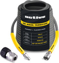 Active 100' Pressure Washer Hose Compatible with gas and electric pressure washers (M22-14mm) Kink resistant, flexible steel braided power washer hose, max operating spec of 4000PSI & 12GPM and 212°F