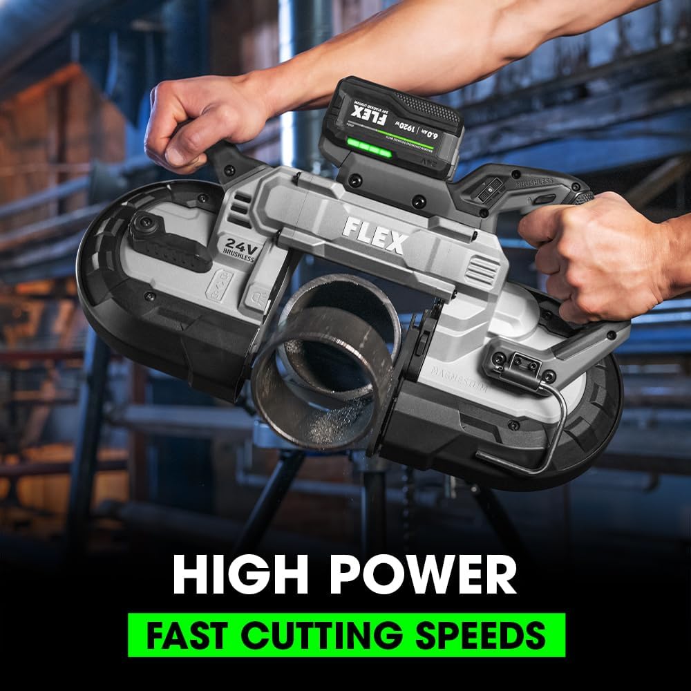 FLEX 24V Brushless Cordless 5-Inch Deep Cut Band Saw Tool Only, Battery and Charger Not Included - FX2351-Z