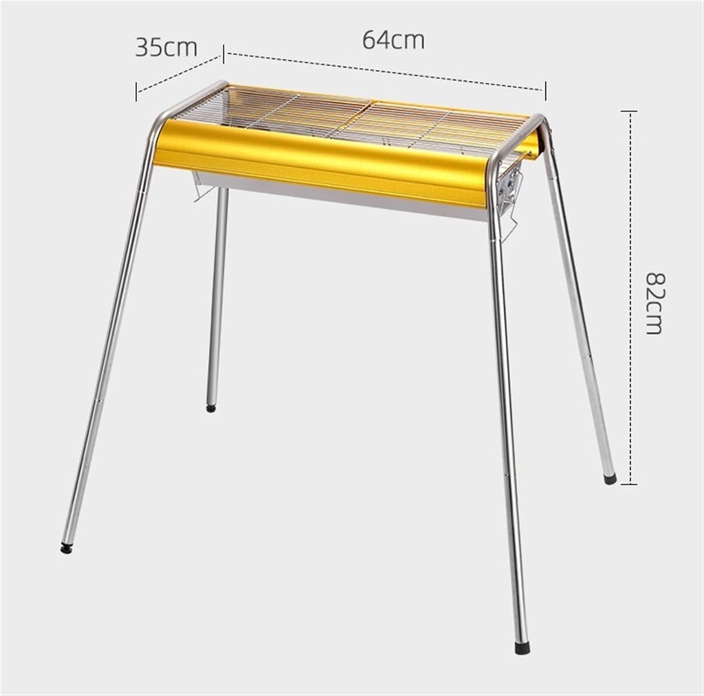 Portable Charcoal Grill Grill Outdoor Barbecue Grill Stainless Steel Charcoal Picnic Barbecue Camping Backyard BBQ Grill for Outdoor