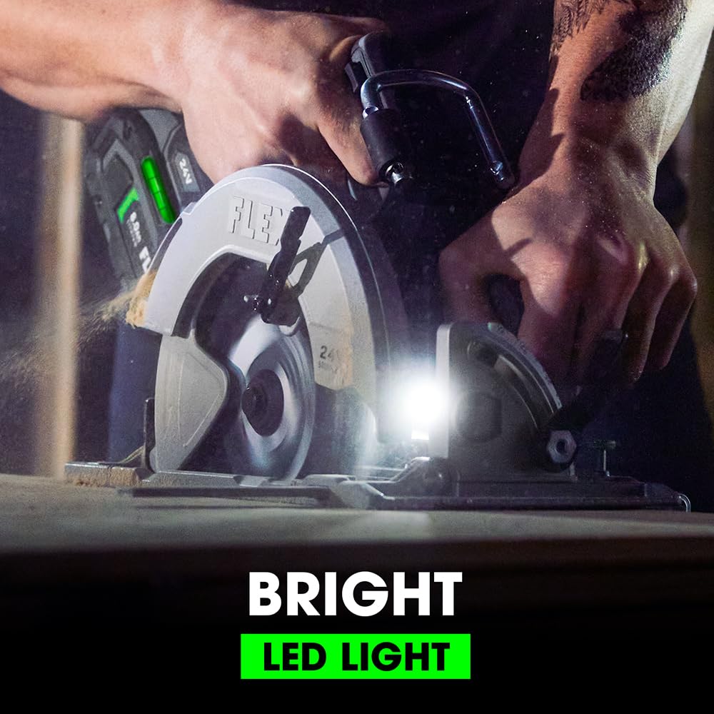 FLEX 24V Brushless Cordless 7-1/4-Inch Circular Saw Kit with 8.0Ah Lithium Battery and 280W Rapid Charger - FX2141-1D