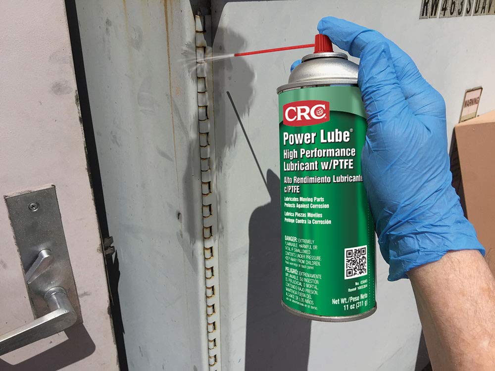 CRC Power Lube Industrial High Performance Lubricant w/PTFE 03045 – [Pack of 12] 11 Wt Oz., High Performance Aerosol Lubricant