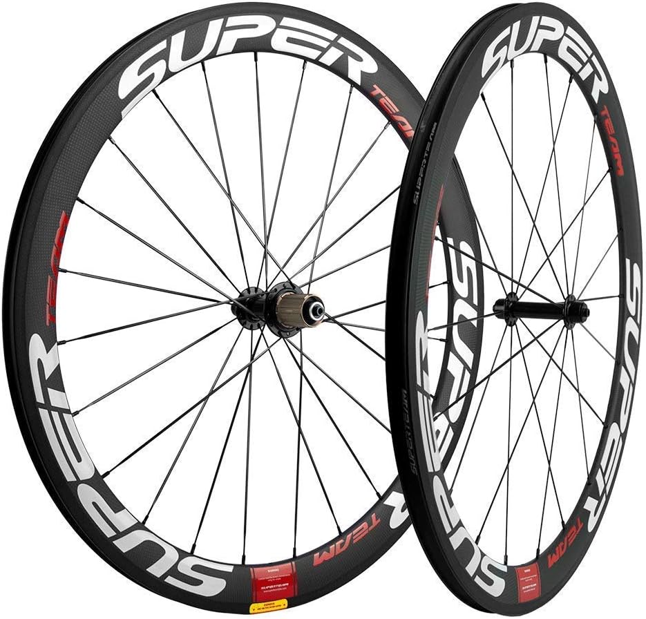 Superteam 50mm Clincher Wheelset 700c 23mm Width Cycling Racing Road Carbon Wheel Decal