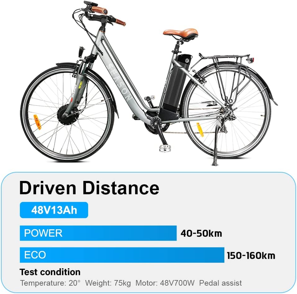 YS YOSE POWER 48V 13Ah Ebike Battery Electric Bike Battery for 250W 350W 500W 750W 1000W Motor Black SliverFish Battery with USB Port Electric Bicycle pedelec Lithium Batteries (48V13AH 200-1000W