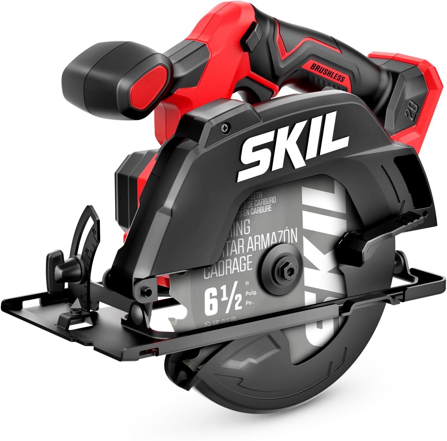 SKIL PWR CORE 20 Brushless 20V 4-Tool Power Tool Combo Kit, Includes 2.0Ah & 4.0 Ah Batteries, 60W Charger and Soft Bag - CB8004B-20