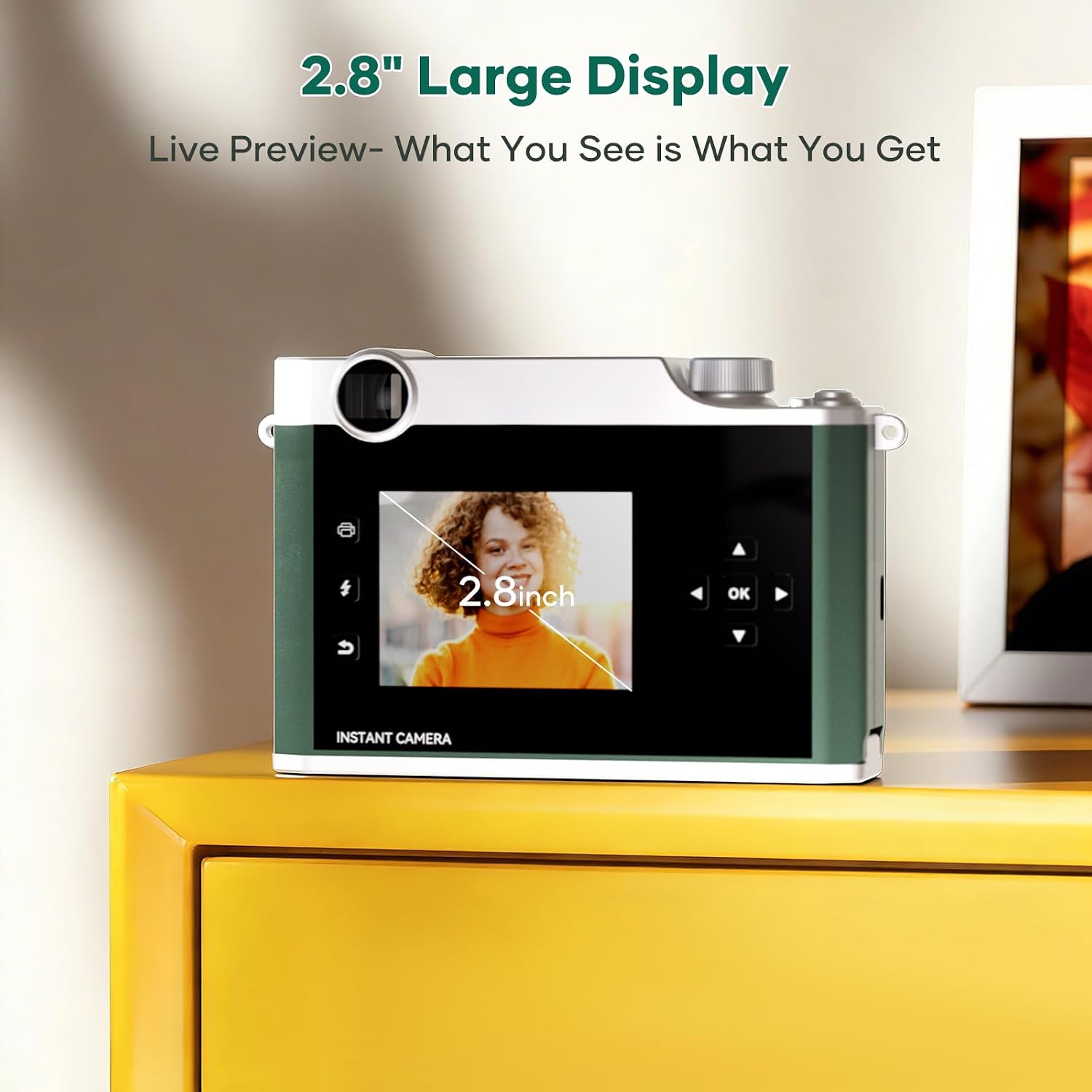 iDPRT Hanin Instant Print Camera, Instant Film Camera, Wireless Bluetooth Photo Printer + 10 Sheets Photo Paper, Portable Instant Cameras that Print Photos for Christmas/Birthday/Travel/Party