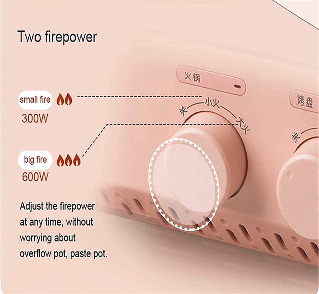 Multifunction Electric Grill Smokeless Barbecue Baking Plates Hot pot Steak Korean BBQ Non-stick Grilled Meat Machine,Household Nonstick Electric Griddle