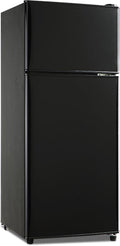 Anukis Compact Refrigerator 4.0 Cu Ft 2 Door Mini Fridge with Freezer For Apartment, Dorm, Office, Family, Basement, Garage (Black, 3.8 Cu.Ft)