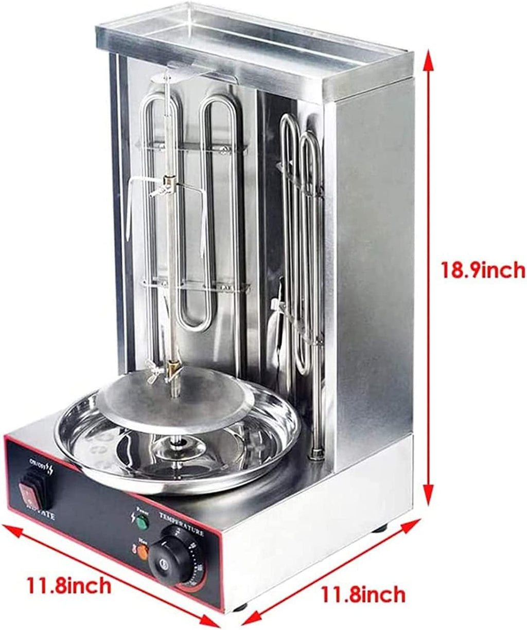 Auto Rotating Turkey Grill, Vertical Kebab Grill Infrared Grill 360° Auto Rotating Smokeless Adjustable Heat, Burner Kebab Shop