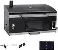 Built In Grill, 29-Inch Oversize Cooking Area Charcoal Grill, Electric rotating grill fork and Height-adjustable Charcoal Trays Outdoor Kitchen,Perfect for Outdoor Patio (Charcoal barbecue grill kit)