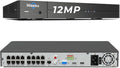 Hiseeu 12MP 16CH PoE NVR Network Video Recorder for Home Security Camera System, Work with 12MP/8MP/5MP/4MP/3MP/1080P PoE Security Camera, Motion Detect,24/7 Recording, Smart Playback, No Hard Drive