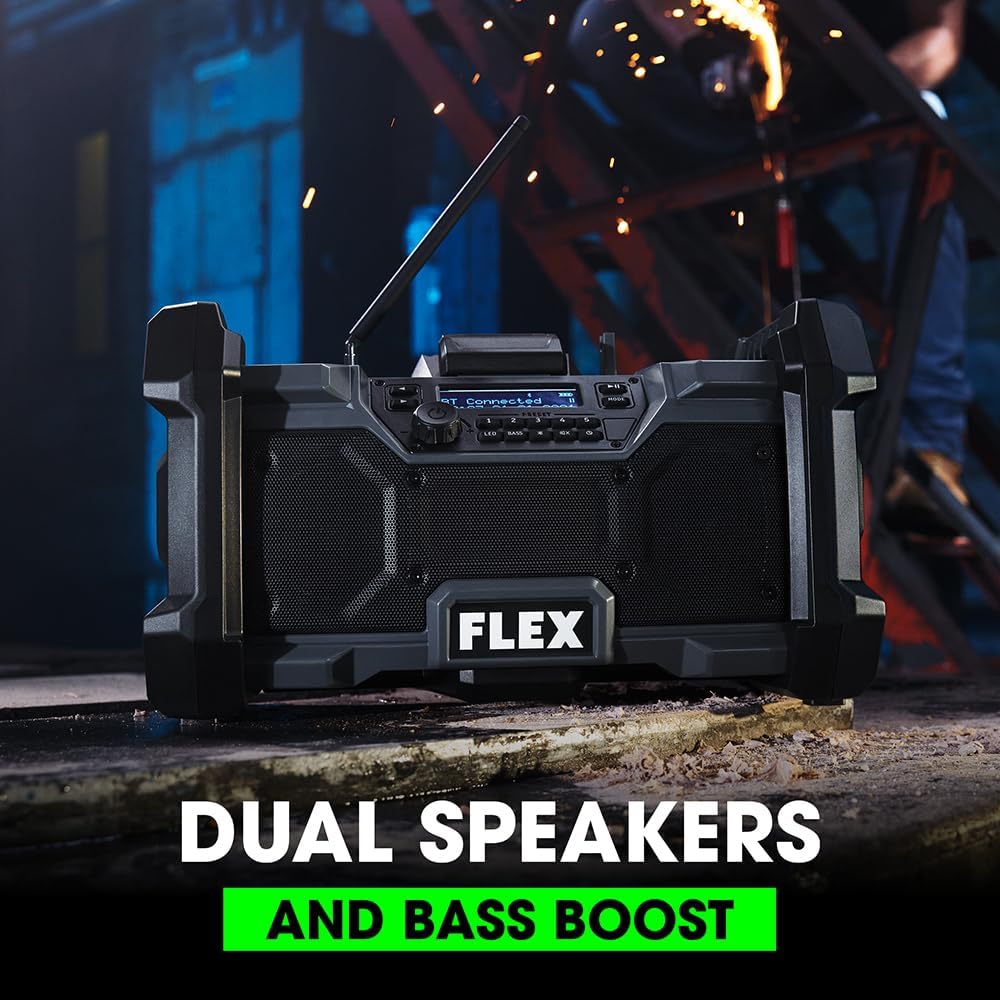 FLEX 24V Cordless Bluetooth Jobsite Radio Tool Only, Battery and Charger Not Included - FX5351-Z