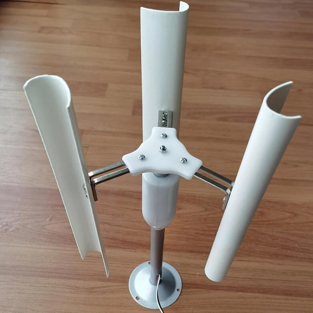 15V 3-Phase Permanent Magnet Generator, 20W Vertical Axis Wind Turbine Teach Model Aluminum Alloy + PVC For Interior Decoration, Scientific Experiment And Model Making(2PCS)