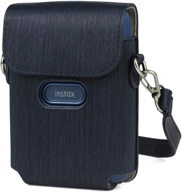 Fujifilm Instax Mini Link 2 Smartphone Instant Printer Space Blue, Fuji Mini Film 40 Sheets Protective Case, Bundle