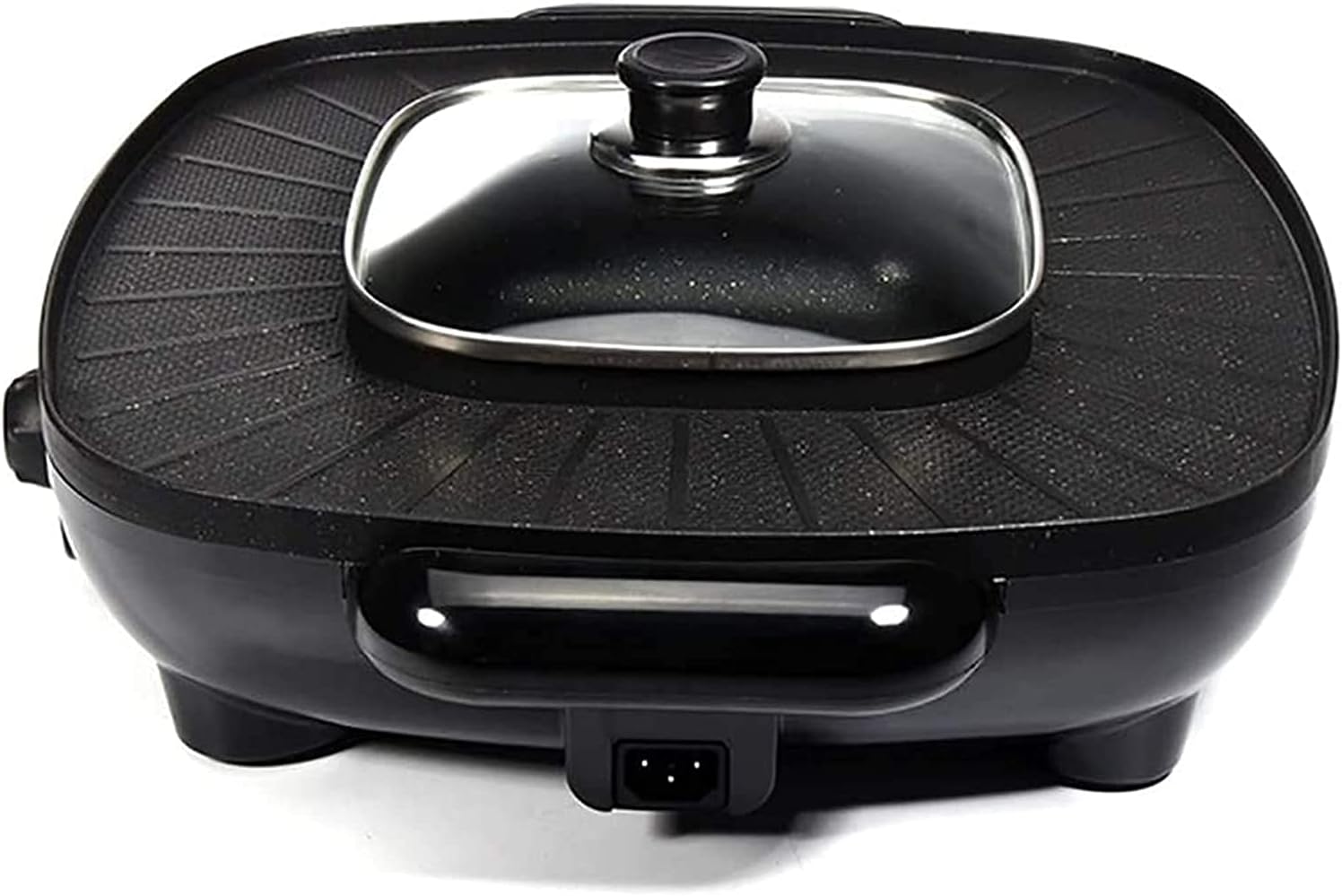 Portable Electric Grill, 2 in1 Electric Barbecue Hotpot Oven 1300/2100W Grill Smokeless Double Hotpot Machine BBQ Oven Multifunctional Cooker,Household Nonstick Electric Griddle