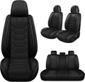 Car Seat Covers Full Set for Honda Civic 2000-2025,Durable Waterproof Luxury Universal,Easy to Install Napa Leather Cover Set for Cars,Full Seats,Black