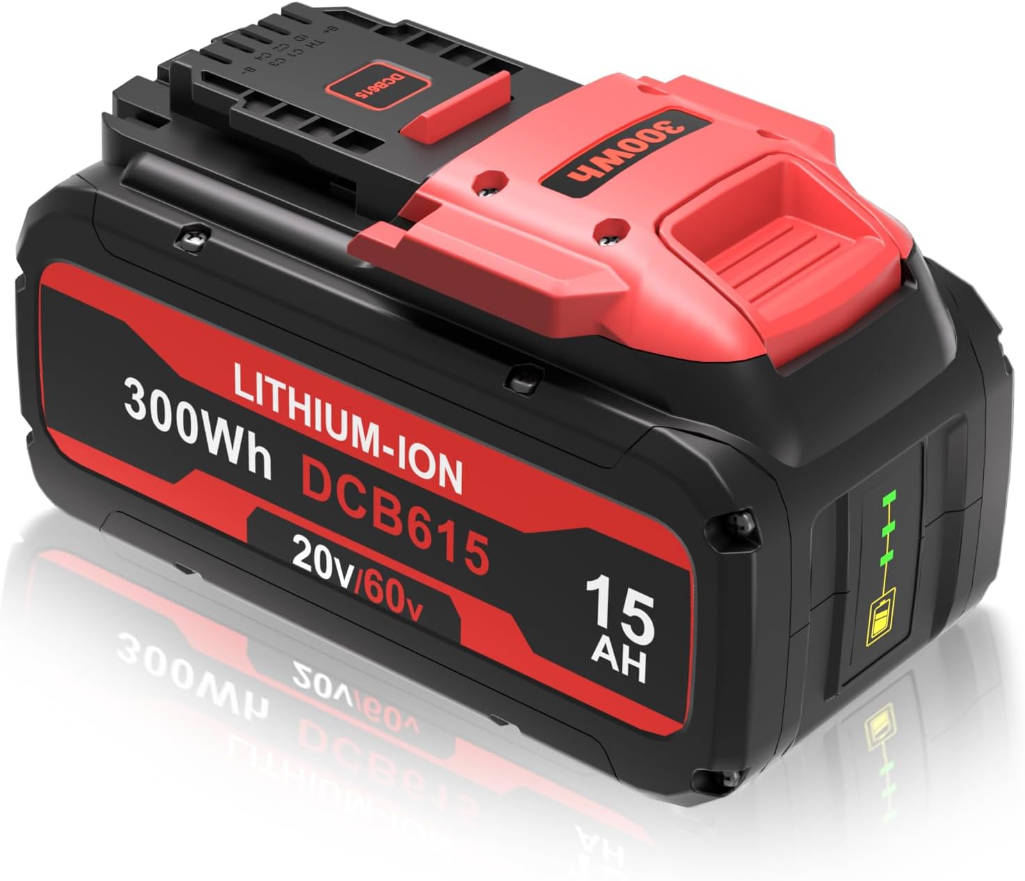 15.0Ah Replace for Dewalt Flex-volt 20v/60v Max Battery DCB615 DCB612 DCB609 DCB606, Compatible with Dewalt 20V and 60V MAX Cordless Power Tool & Chargers DCB101 DCB115 DCB1104 DCB1106 DCB118 DCB1112