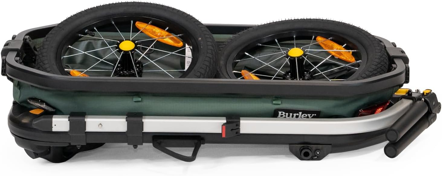 Burley Hopper | Compact Cargo Bike Trailer & Stroller Wagon with Spacious Storage, Rigid Floor, Durable Interior & Parking Brake