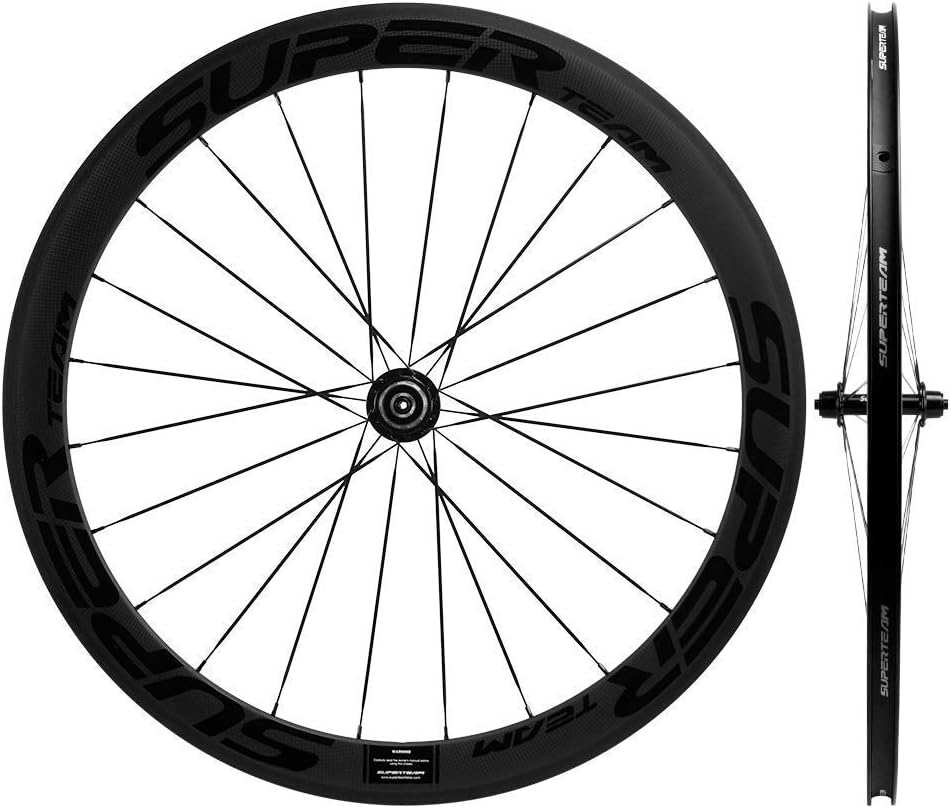 Superteam 50mm Clincher Wheelset 700c 23mm Width Cycling Racing Road Carbon Wheel Decal