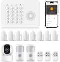 PGST Home Security System,DIY Wireless Home Alarm System for Home Security with Door Motion Sensors,Smart Keypad,Remote,No Subscription Fee (8 Contact Sensor + 2 Motion Sensor + 1 PTZ Camera)
