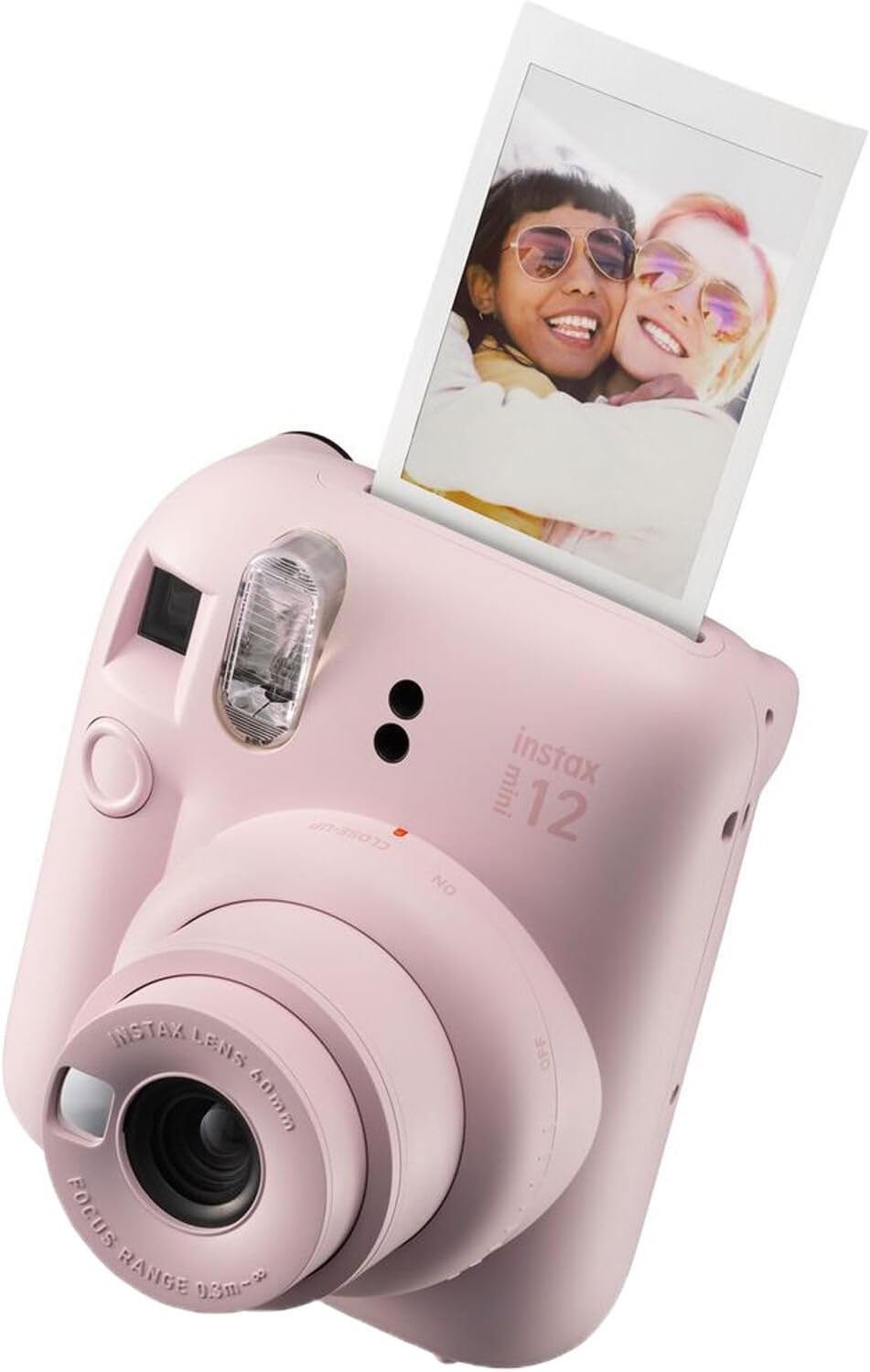 Fujifilm Instax Mini 12 Instant Camera Blossom Pink Bundle with Fuji Instax Mini Film Value Pack (20 Sheets) + Photo Album + Microfiber Cleaning Cloth