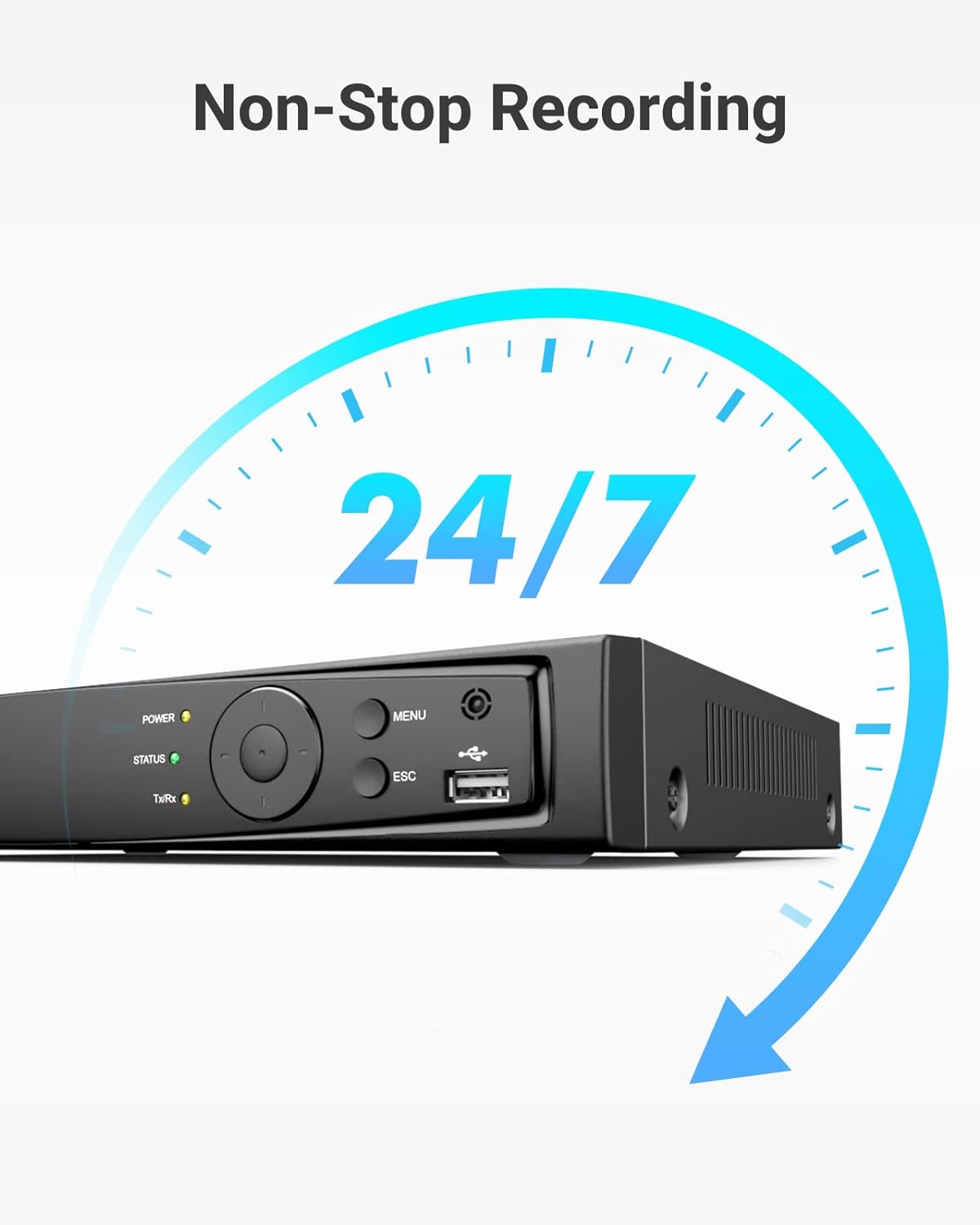 ANNKE 4K 8 Channel Network Video Recorder for Home Security Camera System, 8MP 8CH NVR with 2TB Hard Drive Disk, Work with 8MP/6MP/5MP/4MP/2MP HD POE IP Cameras, 24/7 Recording, Easy Remote Access